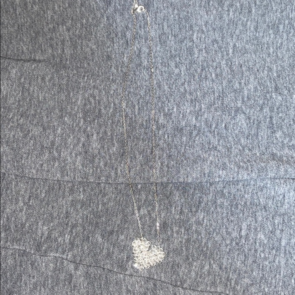 Clear heart necklace